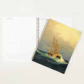 Een stoomschip in een storm in de Atlantische Ocea Planner (Display)