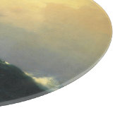 Een stoomschip in een storm in de Atlantische Ocea Snijplank (Hoek)