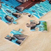 Een stoomtreinreis legpuzzel (Zijkant)