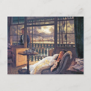 Een storm beweegt zich door James Tissot Briefkaart