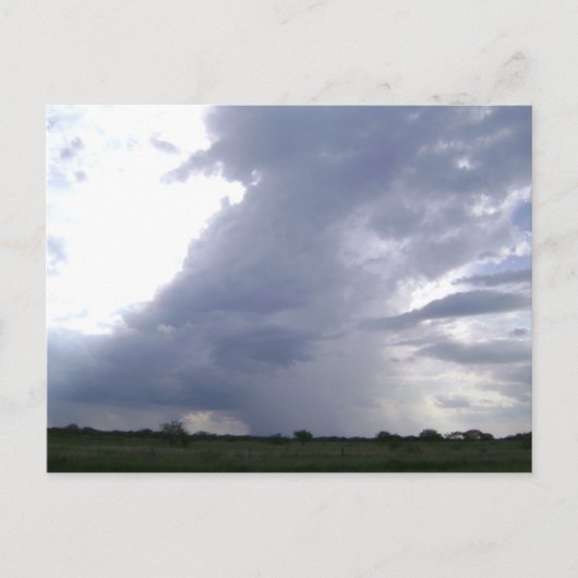 Een storm breekt over Texas Briefkaart (Voorkant)