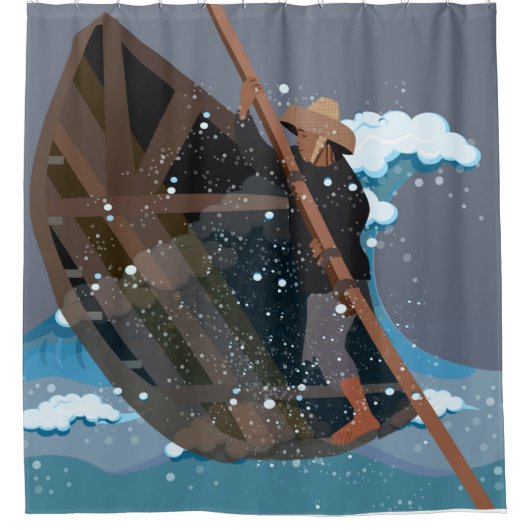 een storm douchegordijn (Voorkant)