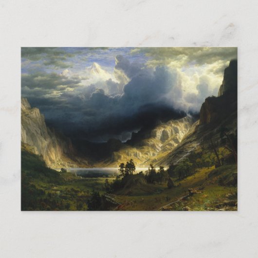 Een Storm in de Rocky Mountains Bierstadt Briefkaart (Voorkant)