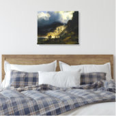 Een Storm in de Rocky Mountains Bierstadt Canvas Afdruk (Insitu (Slaapkamer))