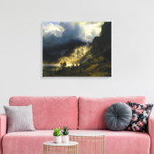 Een Storm in de Rocky Mountains Bierstadt Canvas Afdruk (Insitu (Woonkamer))