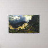 Een Storm in de Rocky Mountains Bierstadt Canvas Afdruk (Voorkant)