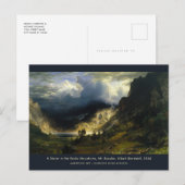 Een Storm in het landschapsschilderij van de Rocky Briefkaart (Voorkant / Achterkant)