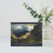 Een Storm in het landschapsschilderij van de Rocky Briefkaart (Staand voorkant)