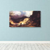 Een storm in het Rock Mountains, Bierstadt Albert Canvas Afdruk (Insitu (Houten vloer))