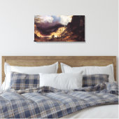 Een storm in het Rock Mountains, Bierstadt Albert Canvas Afdruk (Insitu (Slaapkamer))