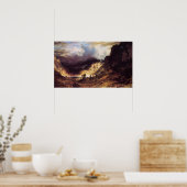 Een storm in het Rock Mountains, Bierstadt Albert Poster (Keuken)