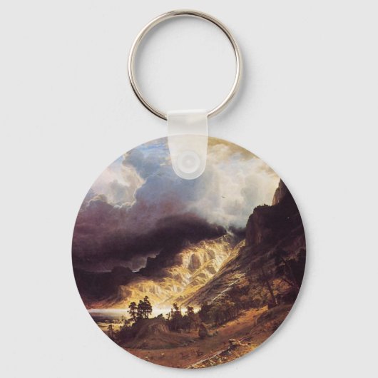 Een storm in het Rock Mountains, Bierstadt Albert Sleutelhanger (Voorkant)