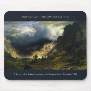 Een Storm in het Rocky Mountains Fine Art schilder Muismat