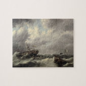 Een Storm op het Zee (olie op het paneel) Legpuzzel (Horizontaal)