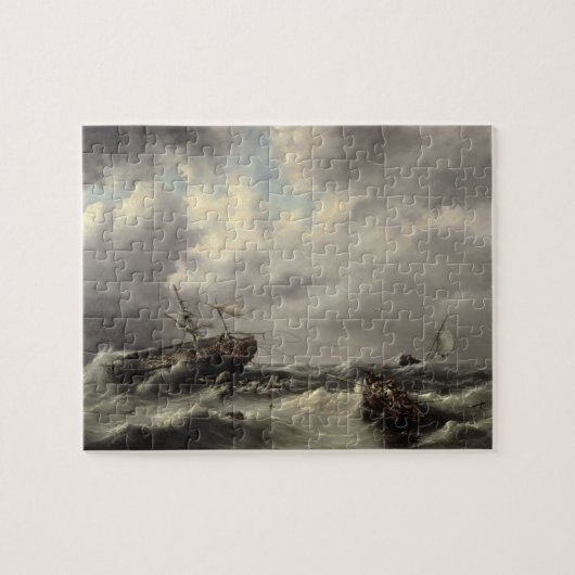 Een Storm op het Zee (olie op het paneel) Legpuzzel (Horizontaal)