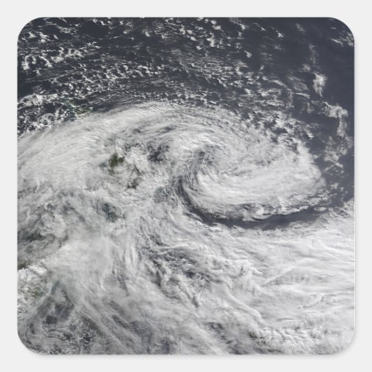 Een storm over Nieuw-Zeeland Vierkante Sticker (Voorkant)