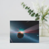 Een Storm van kometen in het Eta Corvi-systeem. Briefkaart (Staand voorkant)