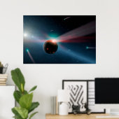 Een Storm van kometen in het Eta Corvi-systeem. Poster (Thuiskantoor)