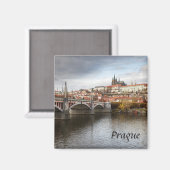 Een stormachtige dag in Praag souvenir foto Magneet (Voorkant / Achterkant)