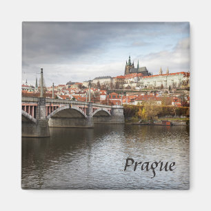 Een stormachtige dag in Praag souvenir foto Magneet