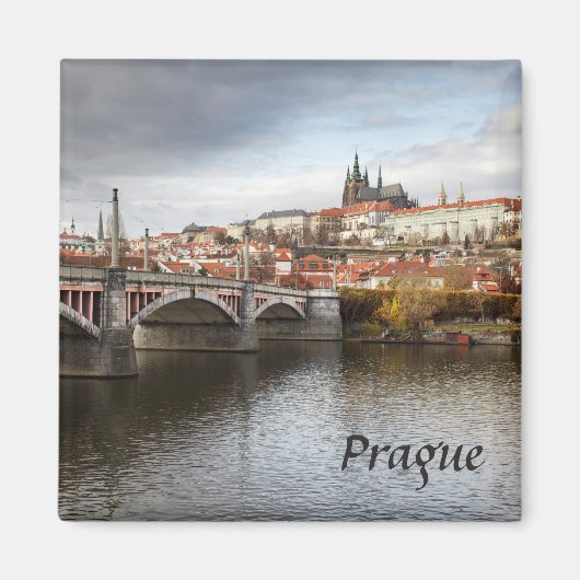 Een stormachtige dag in Praag souvenir foto Magneet (Voorkant)