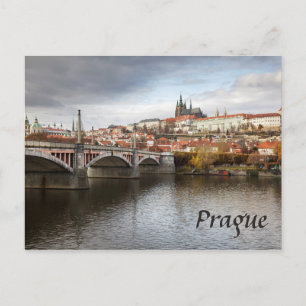 Een stormachtige dag in Prague souvenir foto Briefkaart