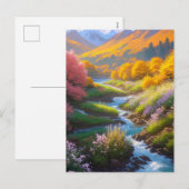 Een stormloop in een kleurrijke vallei feestdagenkaart (Voorkant / Achterkant)