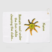 Een straal van geluk golfhanddoek (Horizontaal)