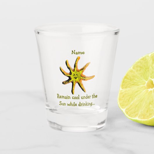 Een straal van geluk shot glas (Voorkant)