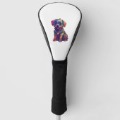 Een straal van vreugde de Fluorescent Shining Dog Golfheadcover (Voorkant)