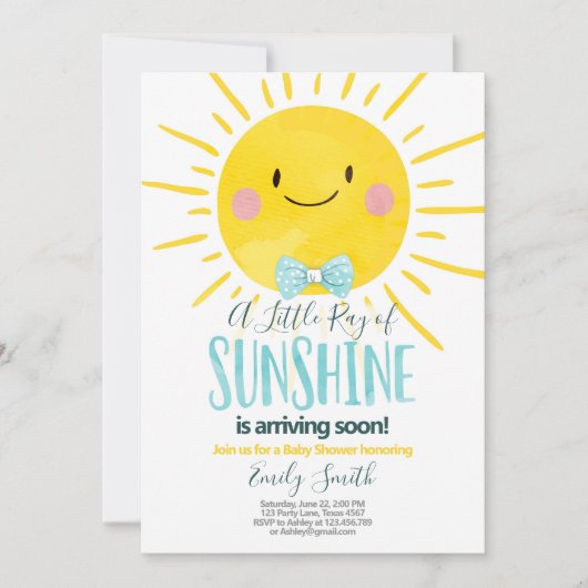 Een straal van zonneschijn Little Boy Blue Baby sh Kaart (Voorkant)