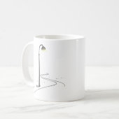 Een straat en een lamp koffiemok (Voorkant links)