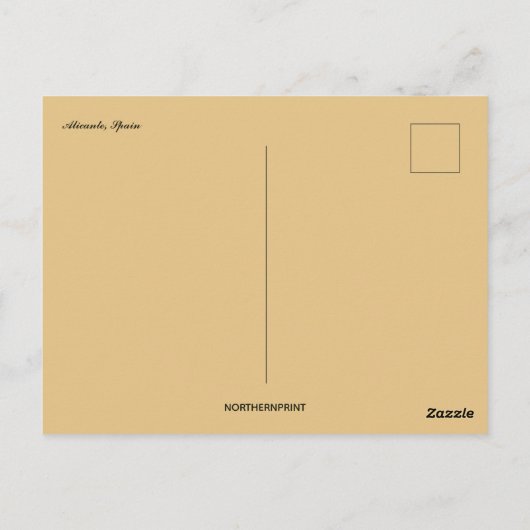 Een straat in Alicante Briefkaart (Achterkant)