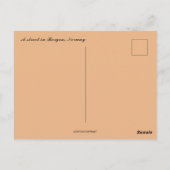 Een straat in Bergen, Noorwegen Briefkaart (Achterkant)