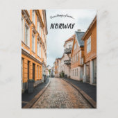 Een straat in Bergen, Noorwegen Briefkaart (Voorkant)