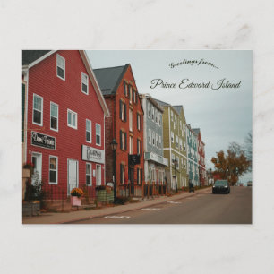 Een straat in Charlottetown Prince Edward Island Briefkaart