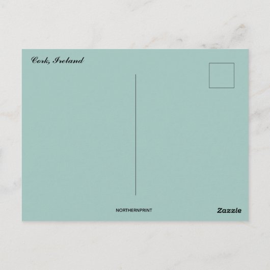 Een straat in Cork Ierland Briefkaart (Achterkant)