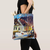 Een straat in een dorp in Quebec - Clarence Gagnon Tote Bag (Dichtbij)