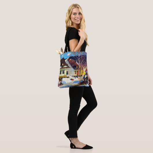 Een straat in een dorp in Quebec - Clarence Gagnon Tote Bag (Op model)