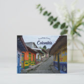 Een straat in Guatape Colombia Briefkaart (Staand voorkant)