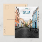 Een straat in Malmö Zweden Briefkaart (Voorkant / Achterkant)