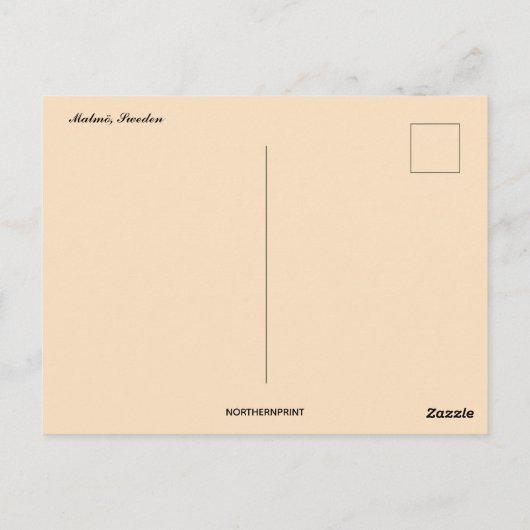 Een straat in Malmö Zweden Briefkaart (Achterkant)