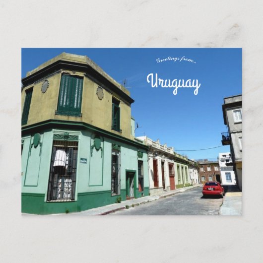 Een straat in Montevideo Uruguay Briefkaart (Voorkant)