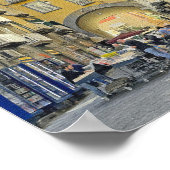 Een straat in Napels, Italië Design Poster Print (Hoek)