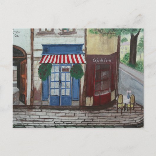 Een straat in Parijs Briefkaart (Voorkant)