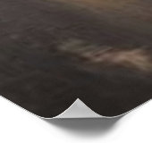 Een straat in Parijs voor de winterneuslantaarns Poster (Hoek)