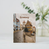 Een straat in Rothenburg Duitsland Briefkaart (Staand voorkant)