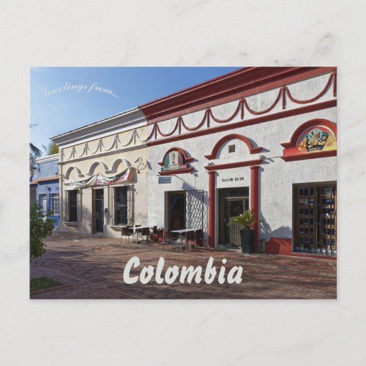 Een straat in Santa Marta Colombia Briefkaart (Voorkant)