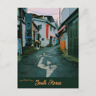 Een straat in Seoul Zuid-Korea Briefkaart