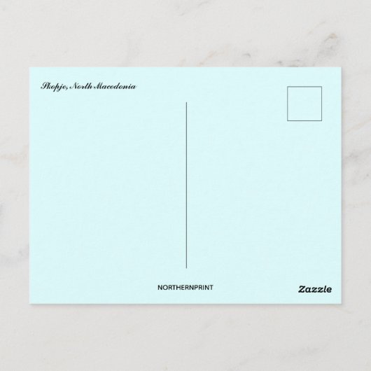 Een straat in Skopje Noord-Macedonië Briefkaart (Achterkant)